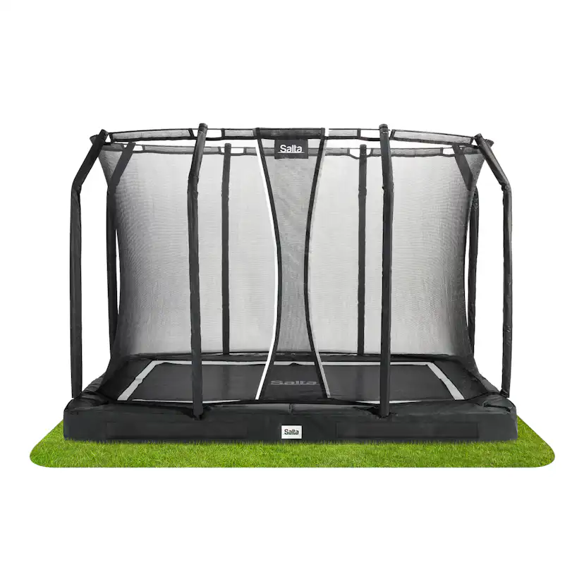 Studsmatta Salta Premium Ground inkl. säkerhetsnät 305x214 cm