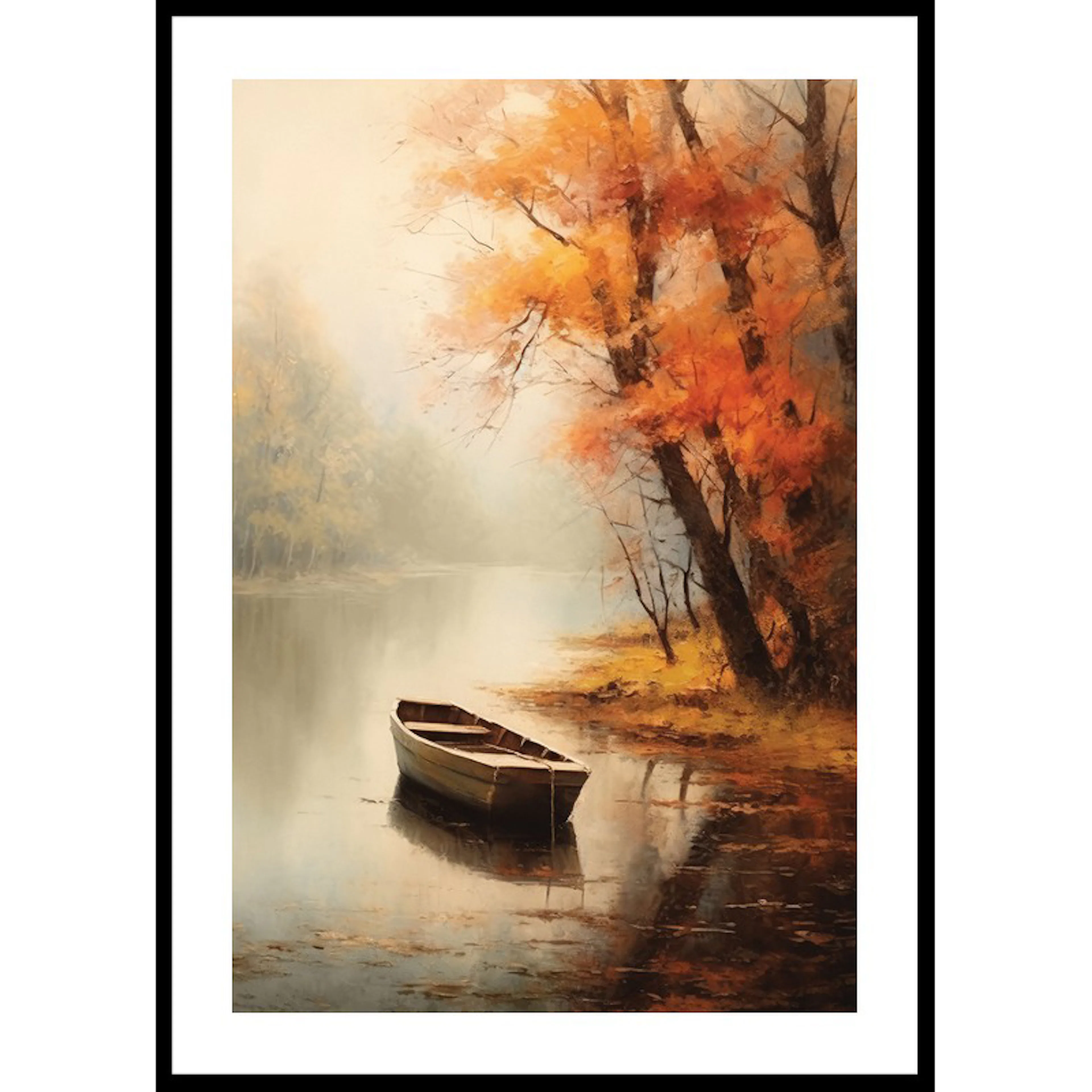 Rowing Boat In Autumn 30x40 30x40 cm