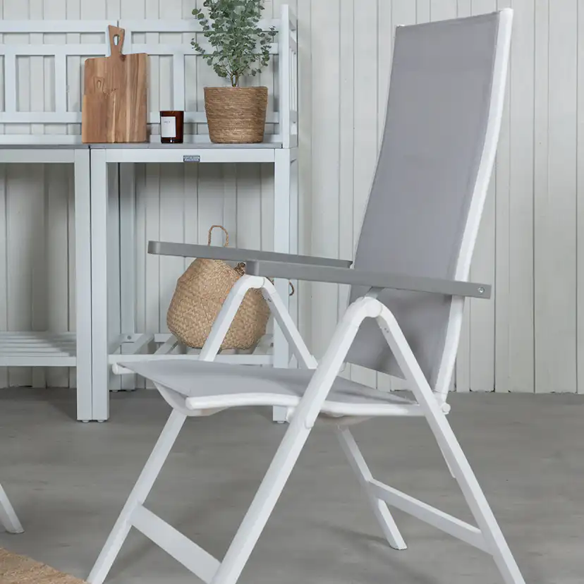 Matgrupp Venture Home Aleyna 224 Vit med 6 Aleyna Positionsstolar