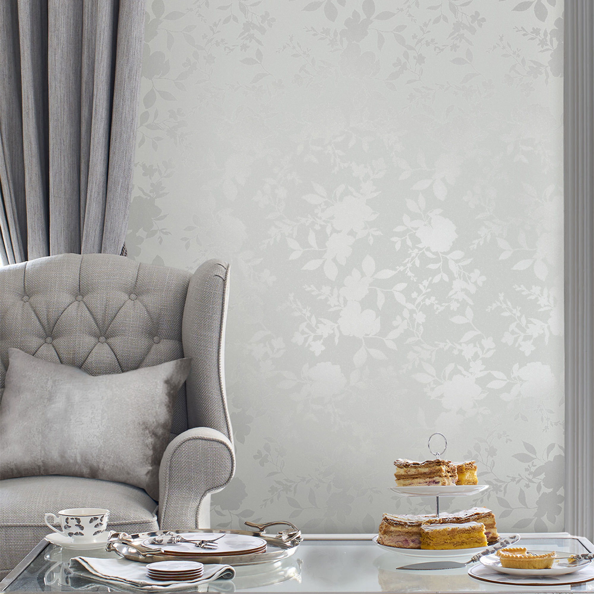 Tapet Laura Ashley Westbourne Silver 118485