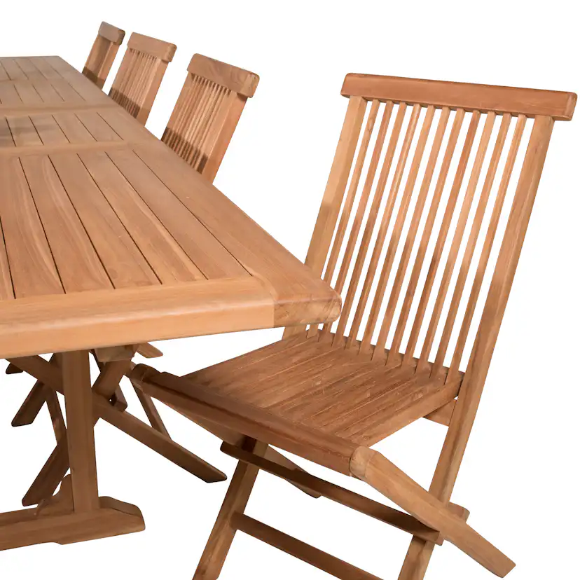 Matgrupp Venture Home Kiara 195/295 med 8 Stolar Utan Armstöd