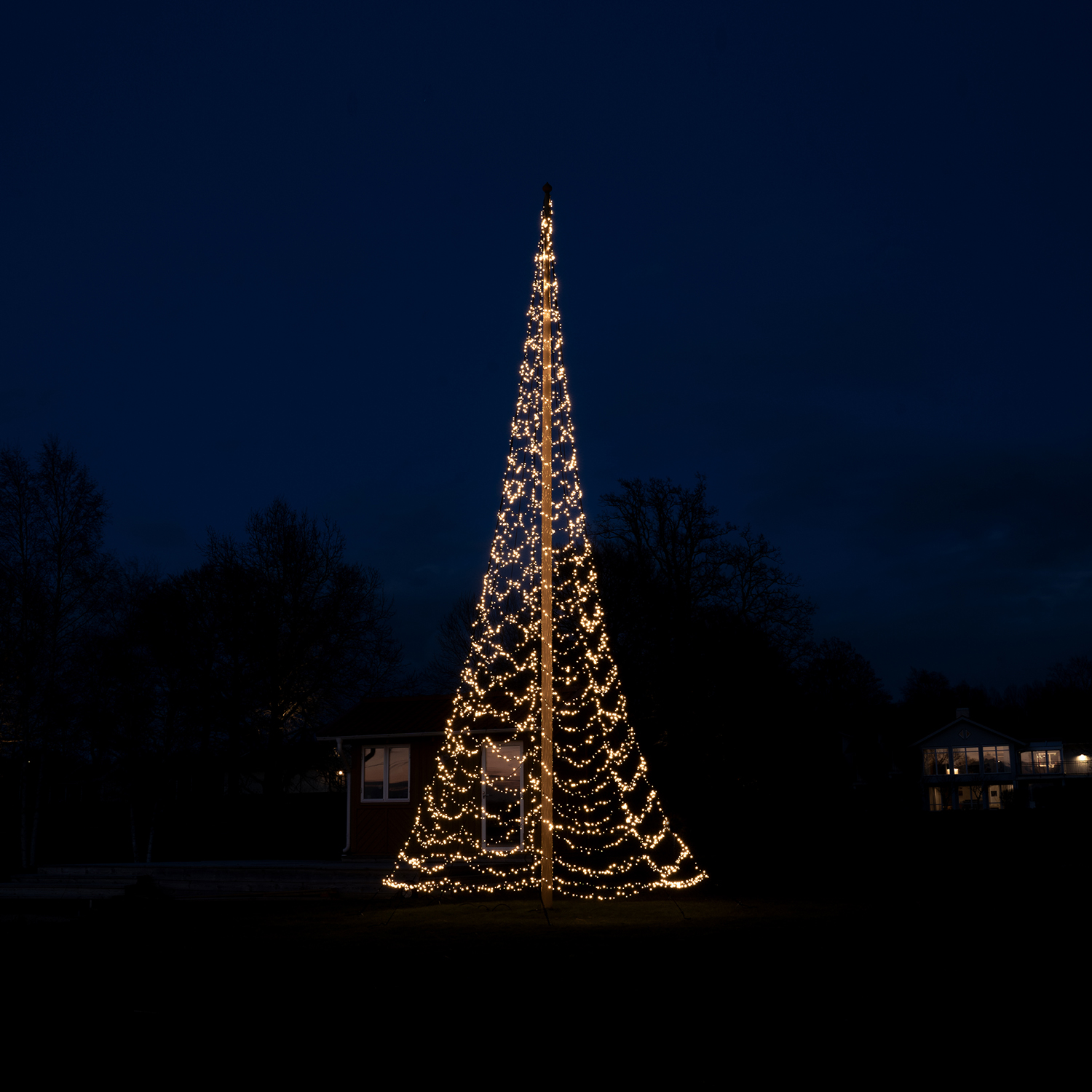 Flaggstångsbelysning Glimma 8 m 1520 LED DUOLED med app 8m, 1520 ljuskällor, DUOLED