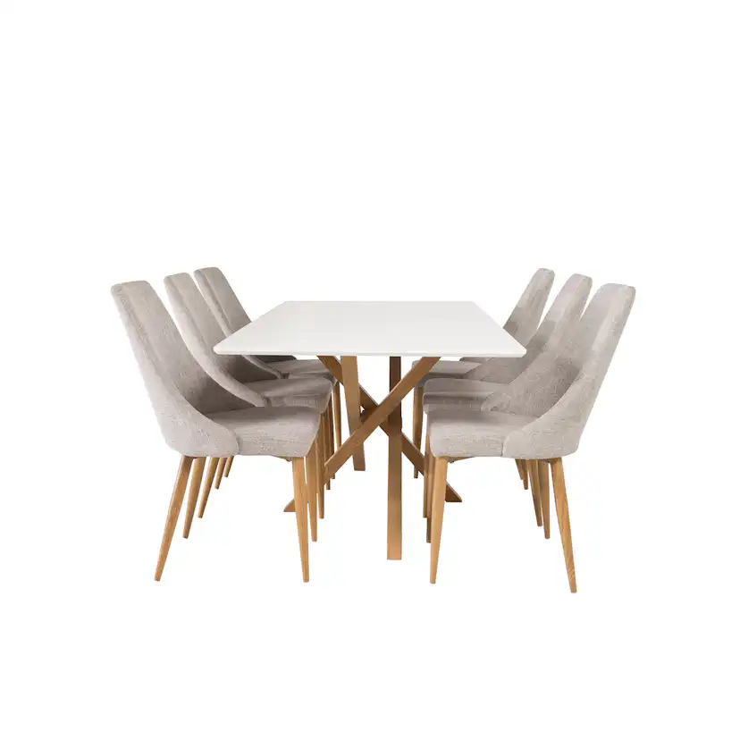 Matgrupp Venture Home Piazza 180 cm med 6 Leone stolar