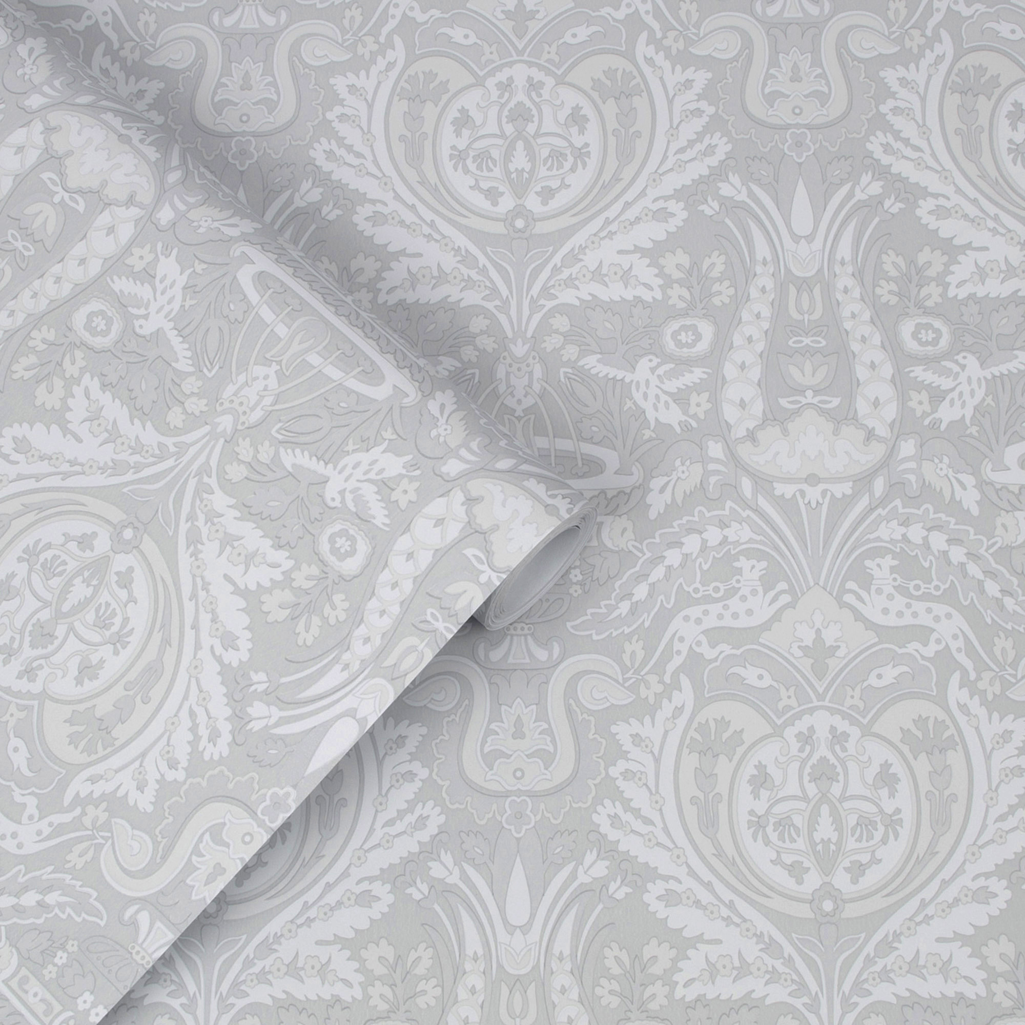 Tapet Laura Ashley Heraldic Damask Slate Gra