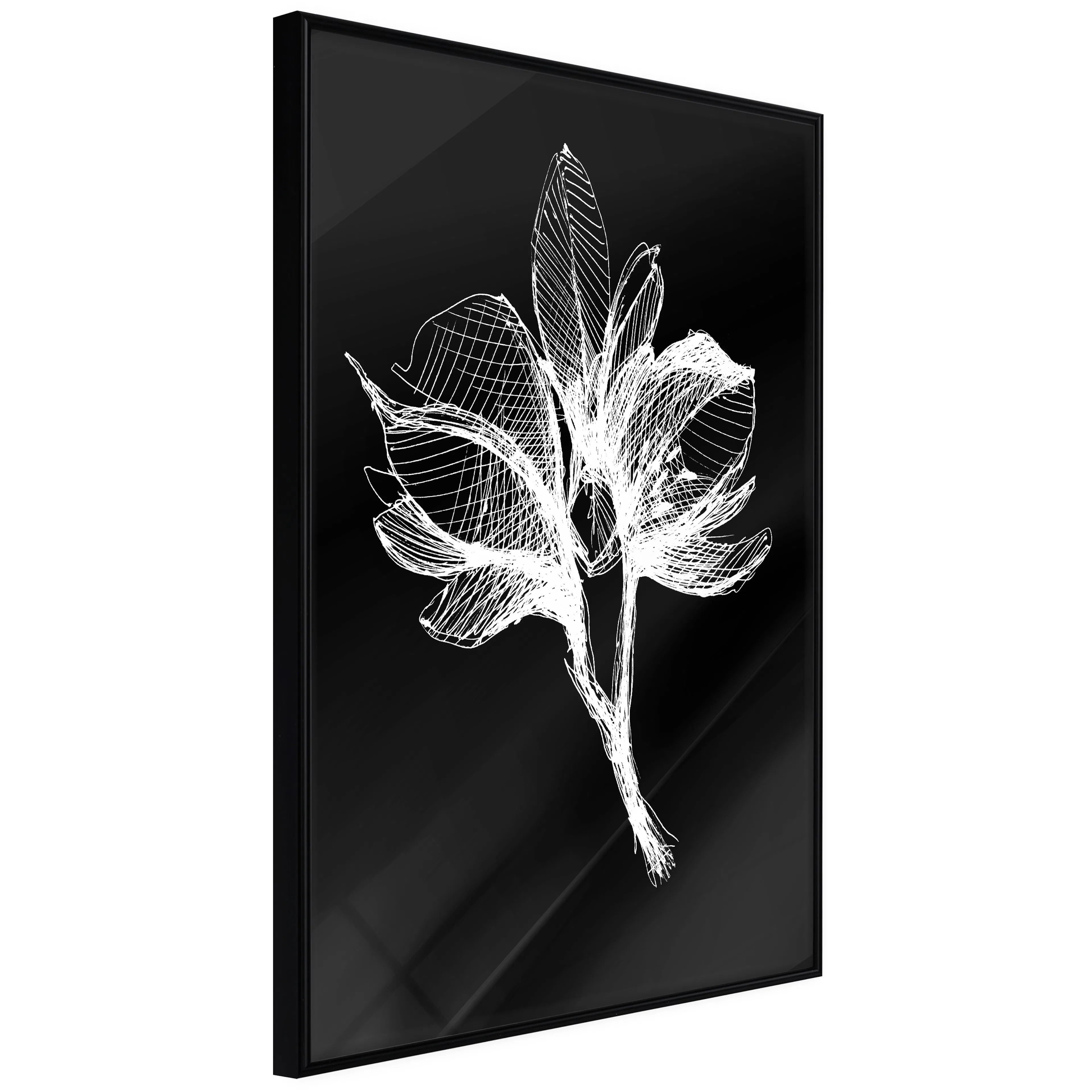 Affisch - Night Flower [Poster] 40x60 Svart ram, 40x60 cm