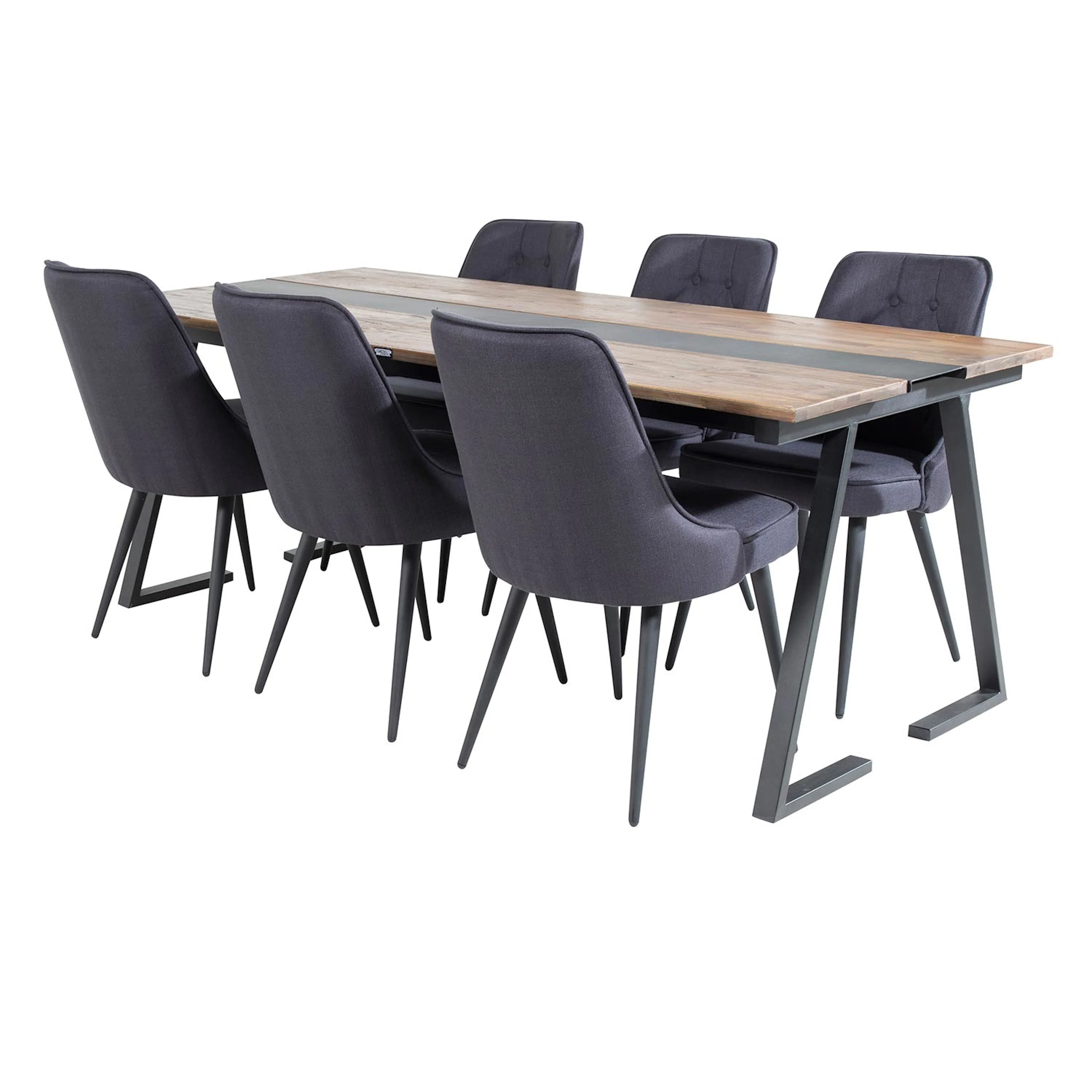 Matgrupp Venture Home Jane med 6 Vera Stolar Polyestertyg