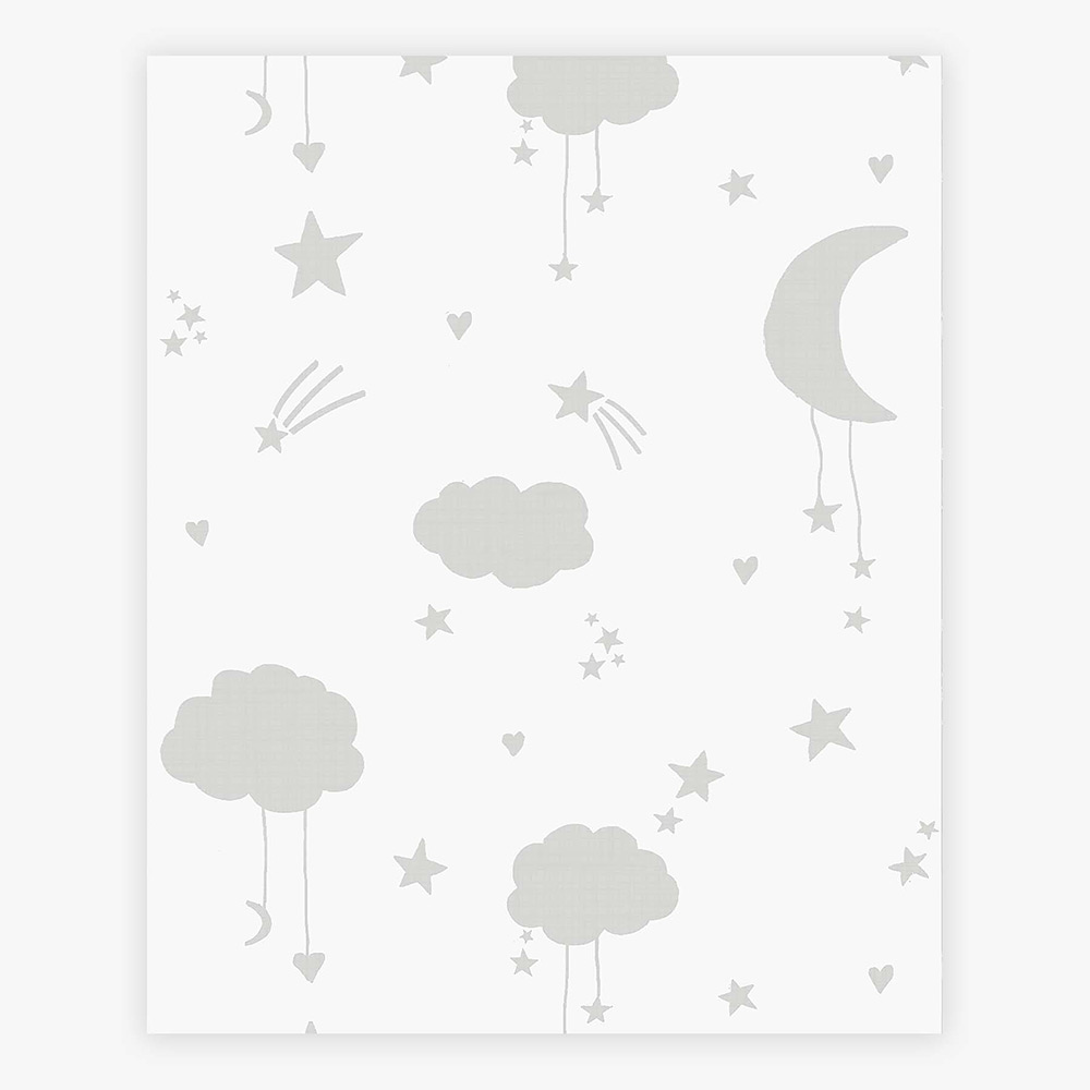Tapet NEXT Moon & Stars Grey