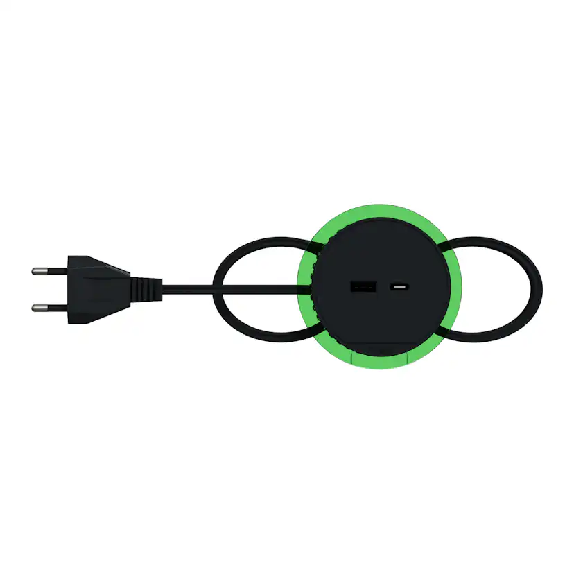 Bordsenhet Schneider Electric XS Unica System+ USB A+C Antracit