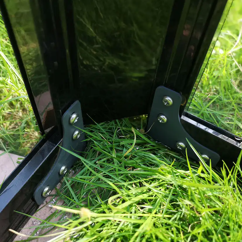 Växthus Metalcraft 12,9 kvm Svart Rektangulär