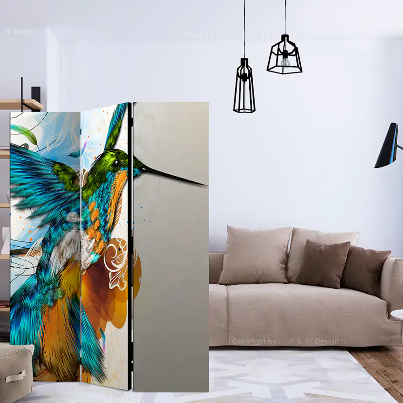 Rumsavdelare Skärmvägg Arkiio Bird's Music 135x172 cm