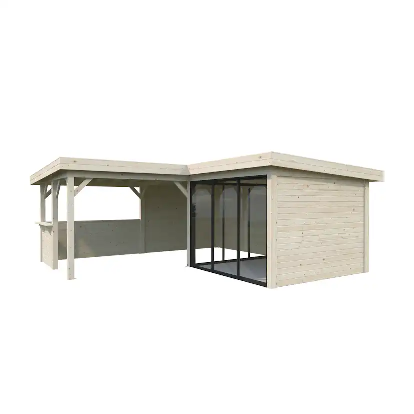 Lenna 24,9 m2 Set 709 Slide Plus WTDIP Impregnerad transparent