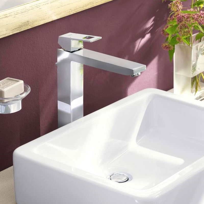 Tvättställsblandare Grohe Eurocube 23406 med Hög Pip