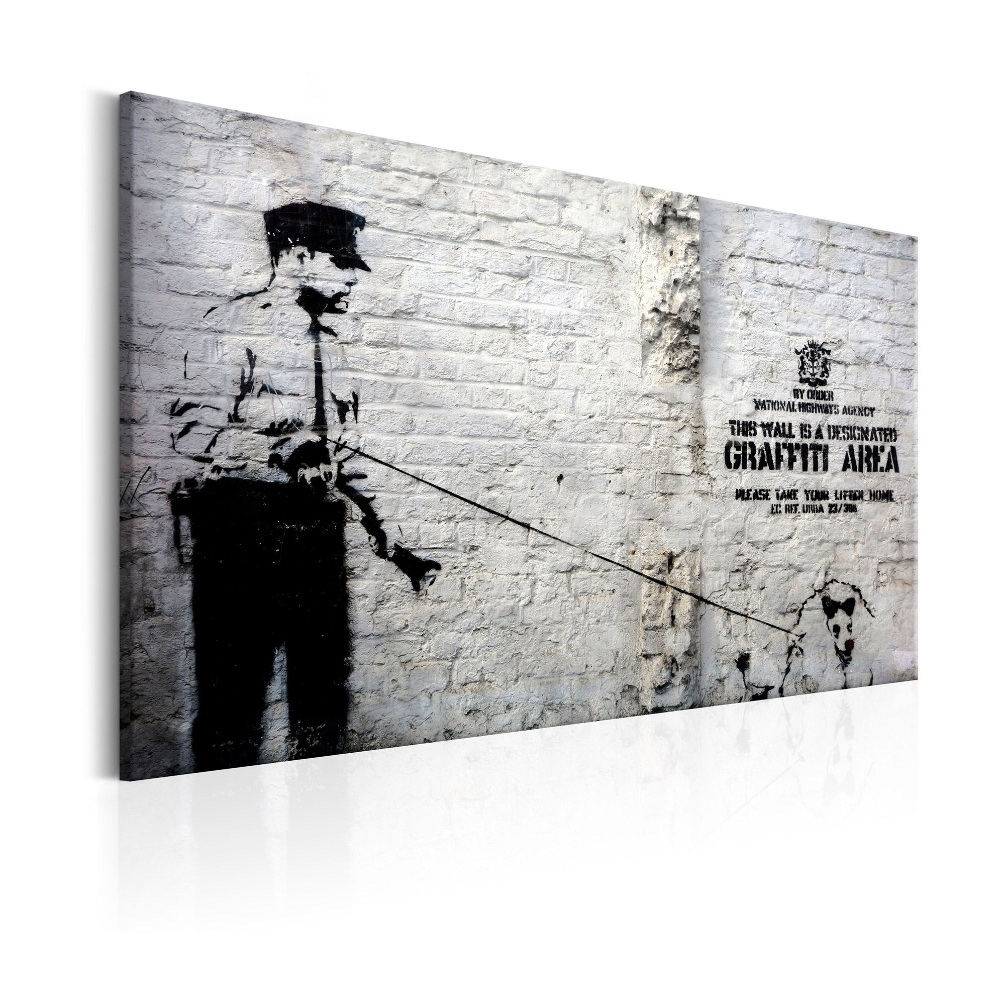 Tavla Arkiio Graffiti Area Police And A Dog By Banksy