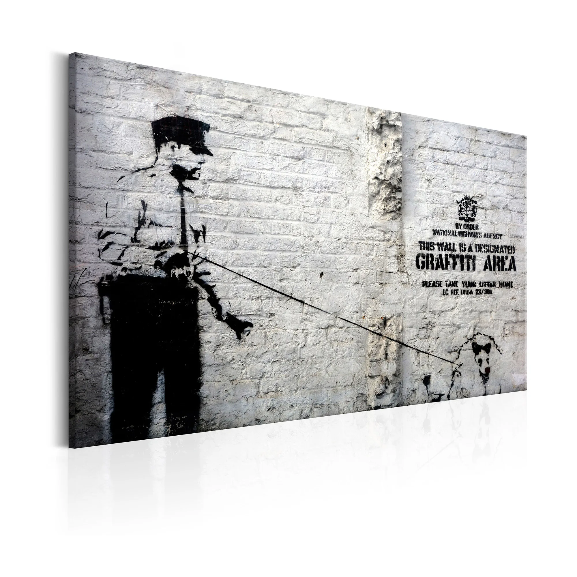 Tavla Arkiio Graffiti Area Police And A Dog By Banksy