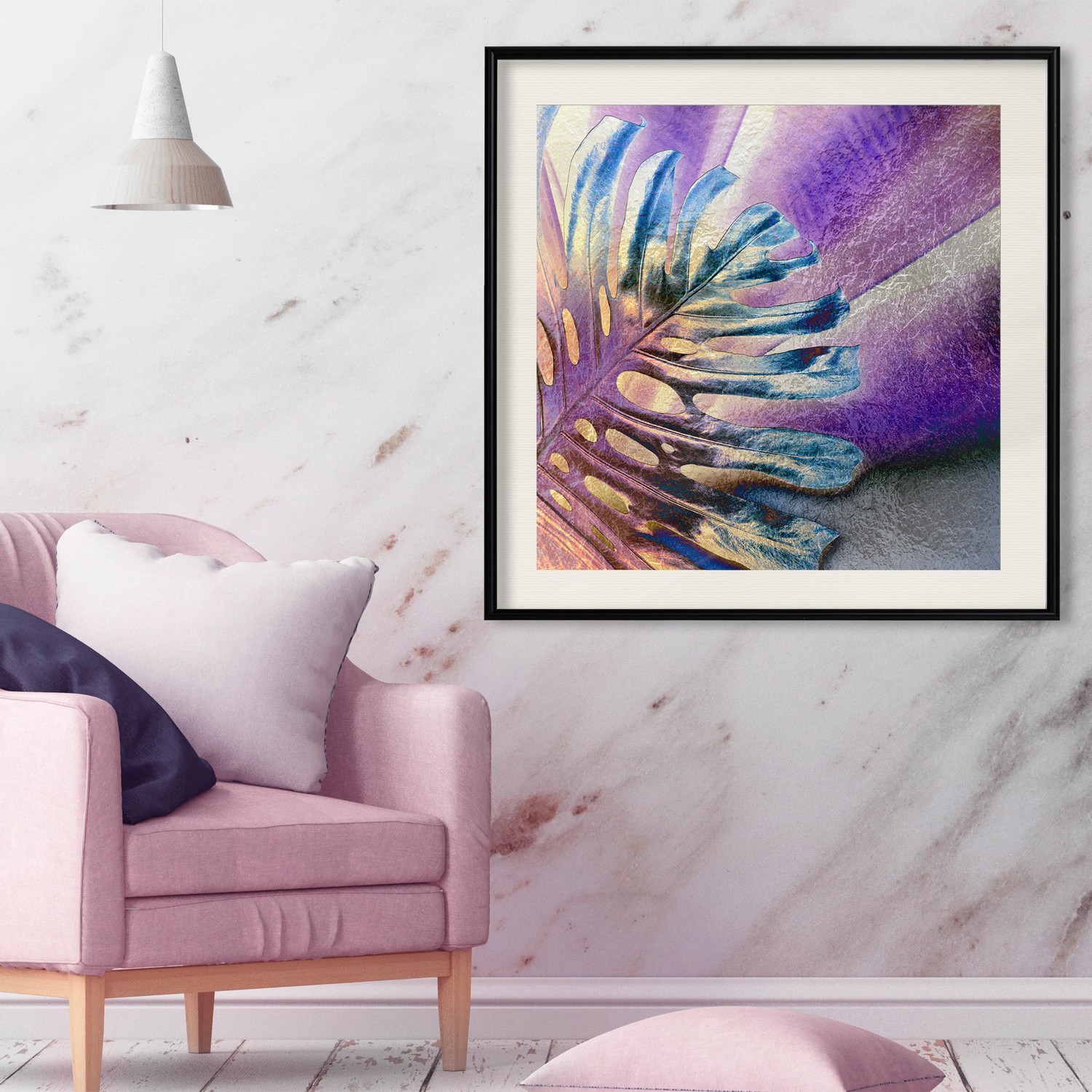 Poster Artgeist Affisch Colourful Monstera