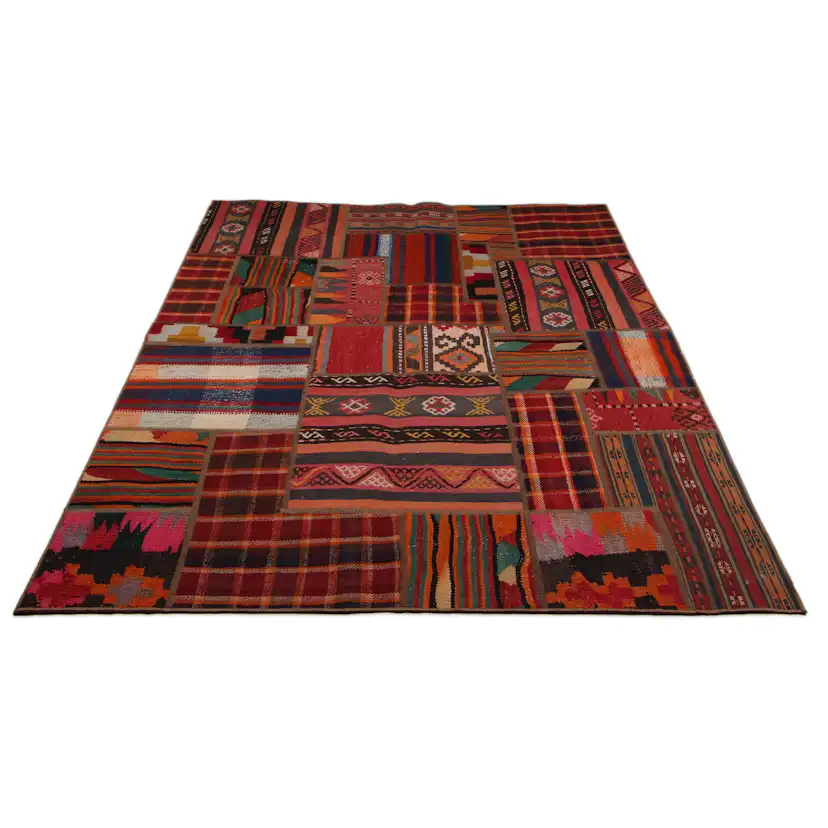 Persisk Patchworkmatta Arkiio Kelim Shiraz/Azerbajdzjan 155x206