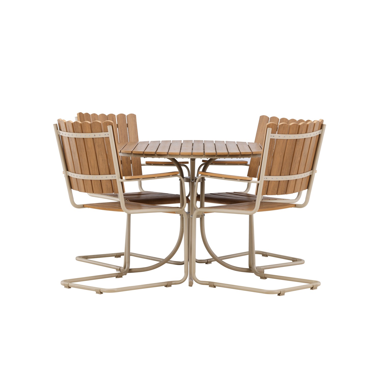 Holmsund Dining Set - Beige / Polywood Beige