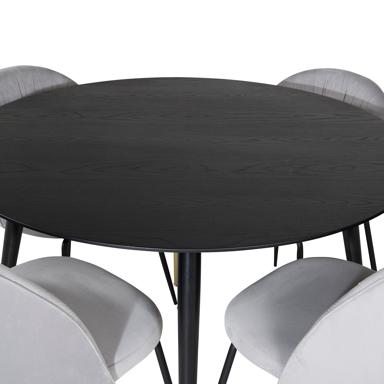 Matgrupp Venture Home Dipp Ø115 cm med 4 Wrinkles Stolar