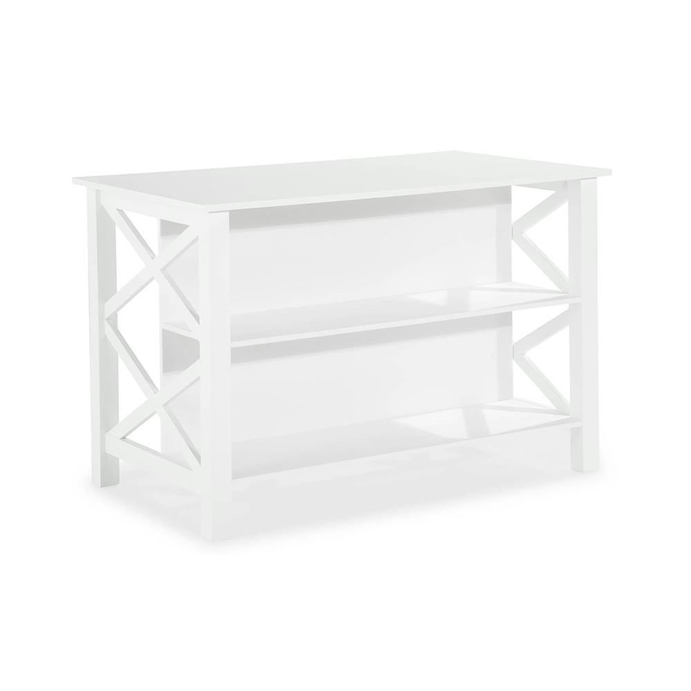 Köksö In Living Milla Vit MDF 135x80x90 cm Fristående med Förvaring