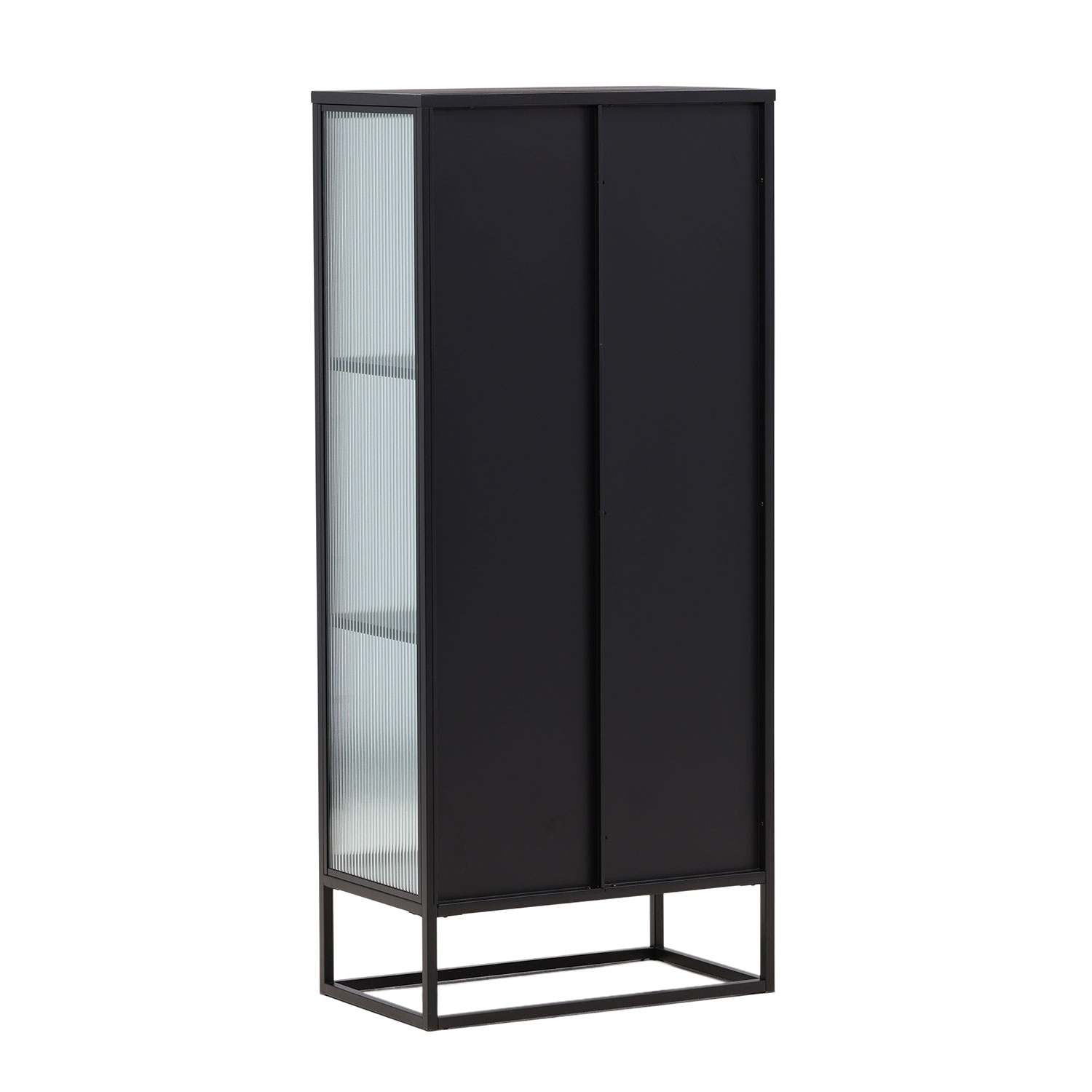 Vitrinskåp Venture Home Garis Svart Stål 160cm