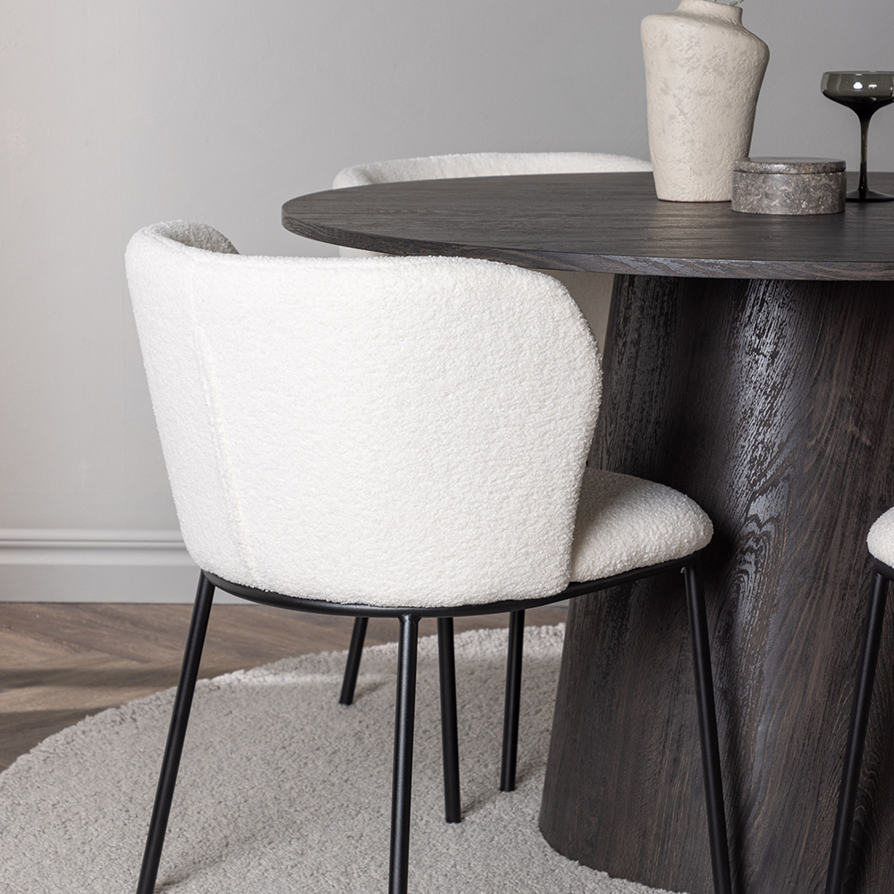 Matgrupp Venture Home Lanzo Ø120 cm med 4 st Edina stolar