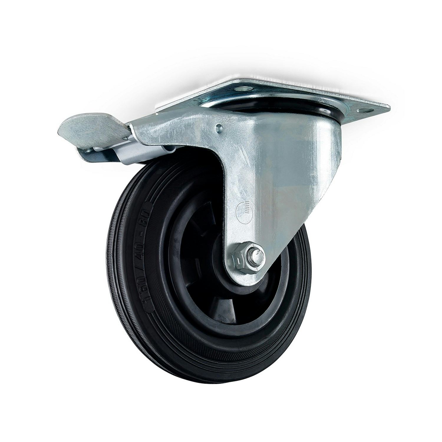 Containerhjul Habo 5816 med Broms 160 mm