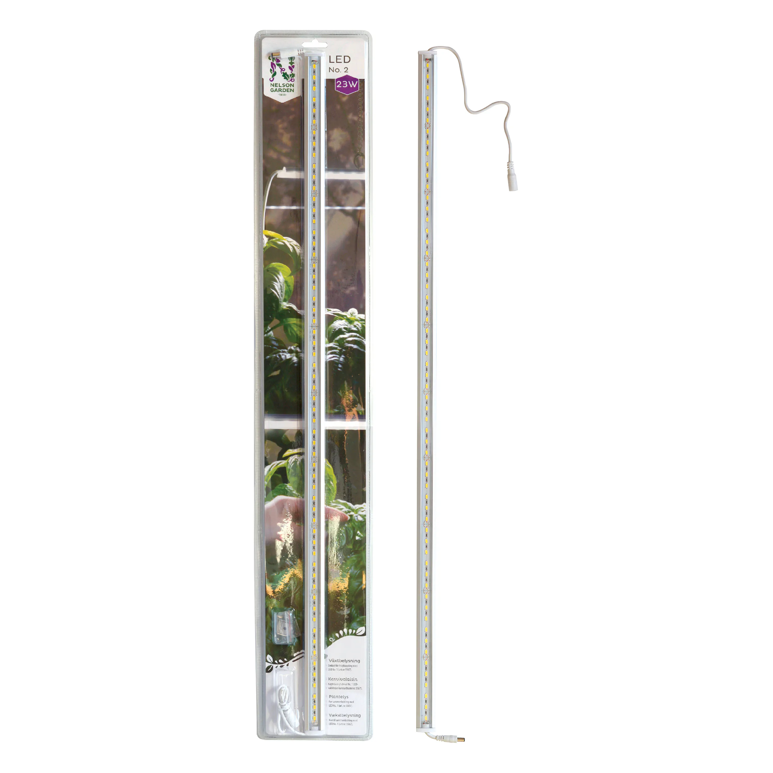 Växtbelysning Nelson Garden LED No. 2, 85 cm, 23W, Växtarmatur för Inomhusodling