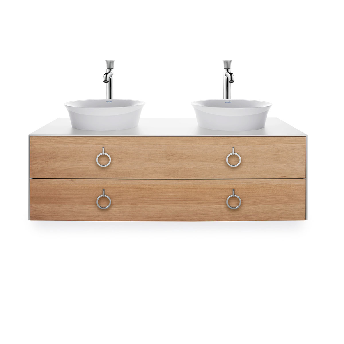 Tvättställ Duravit White Tulip för Placering på Bänkskiva Vit Högblank 430 mm