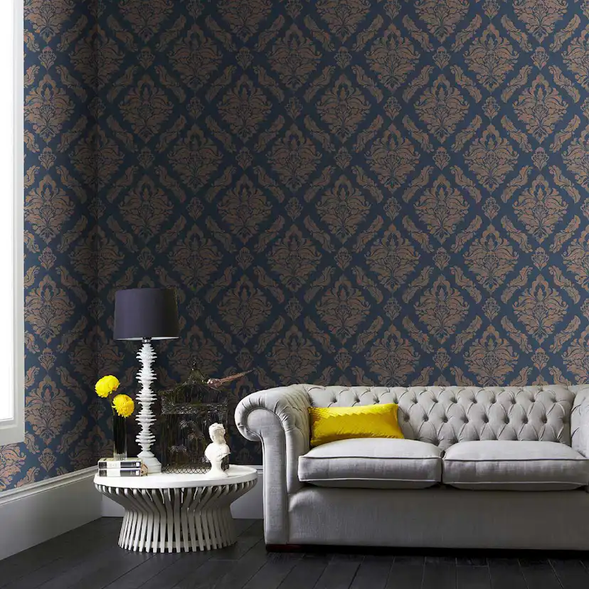 Tapet Boutique Damask Metallic Effekt 104155
