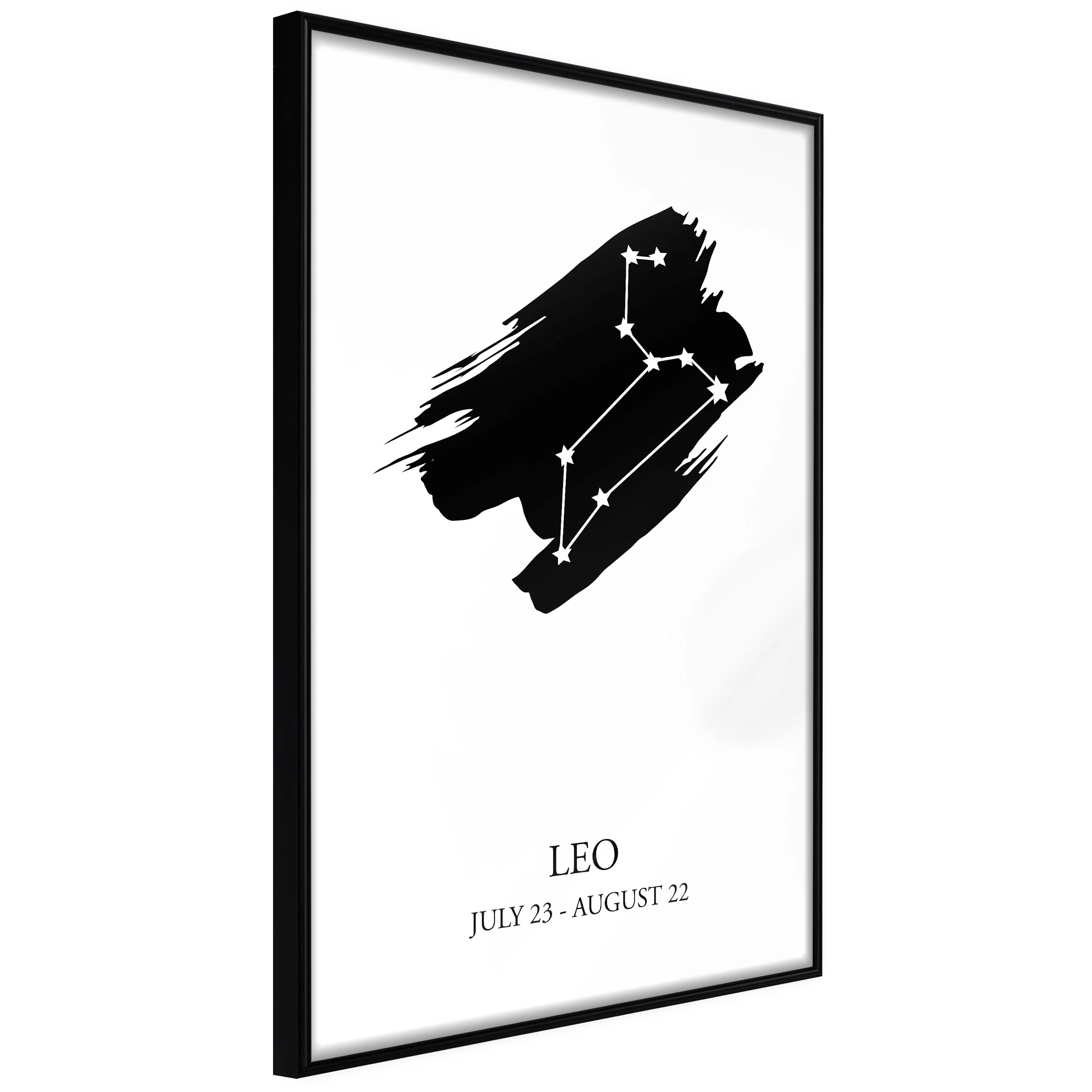 Affisch - Zodiac Signs: Leo [Poster] 40x60 Svart ram, 40x60 cm