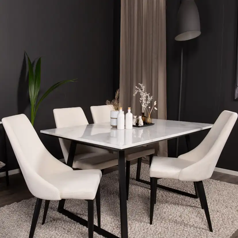 Matgrupp Venture Home Estelle med 4st Leone Stolar