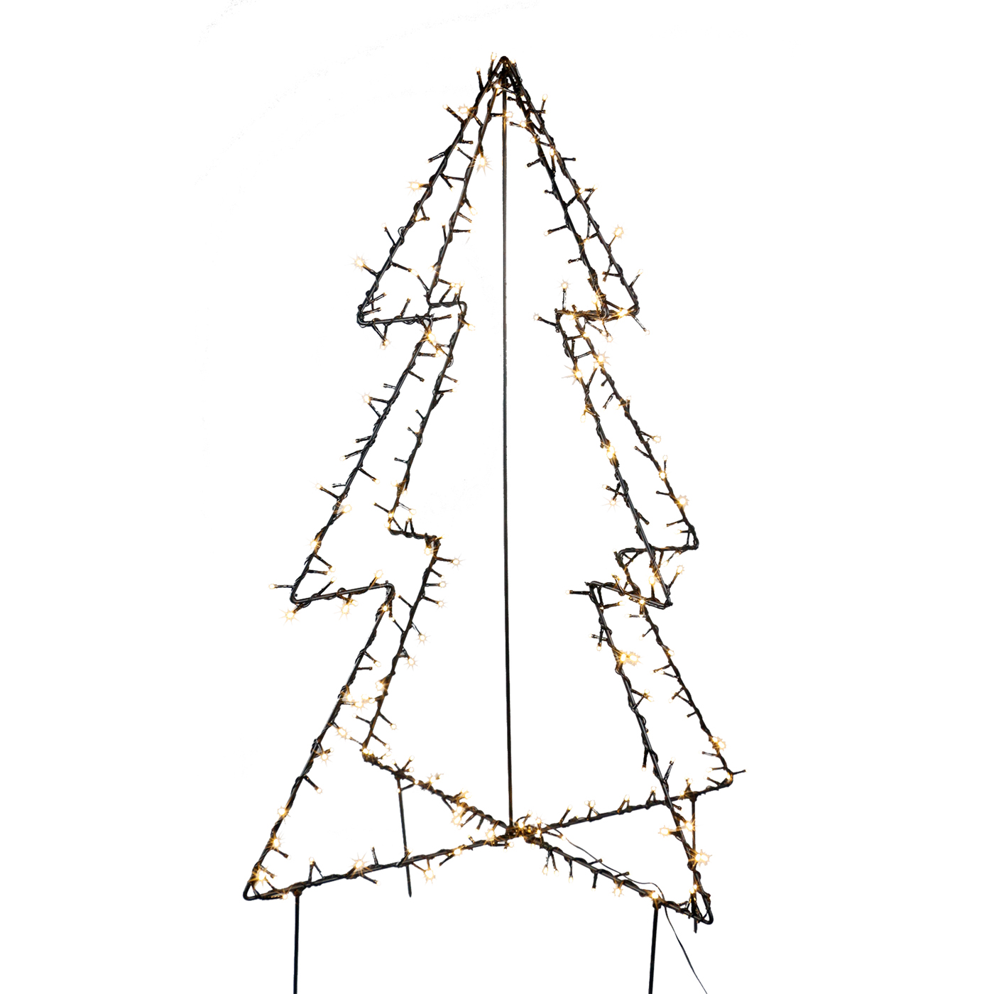 Metaljulgran Nordic Winter 120 cm med 130 st LED-Lampor