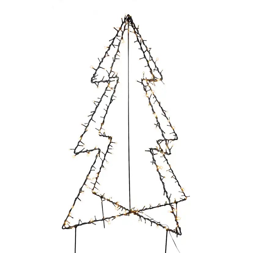 Metaljulgran Nordic Winter 120 cm med 130 st LED-Lampor