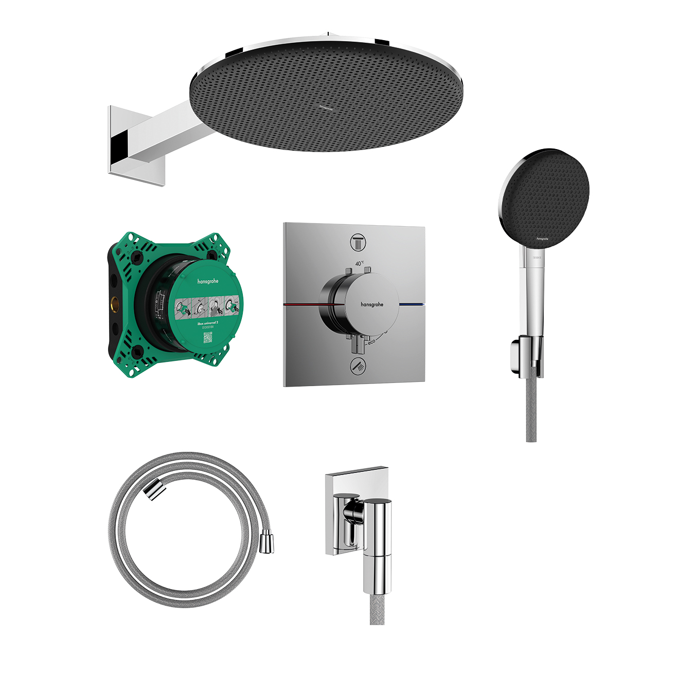 Takduschset Hansgrohe Raindance Alive S 300 1jet för Inbyggnad