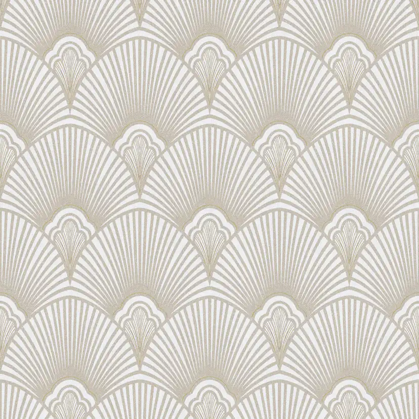 Tapet Sublime Art Deco Naturel 121146 EasyUp, Mönstrad Vit