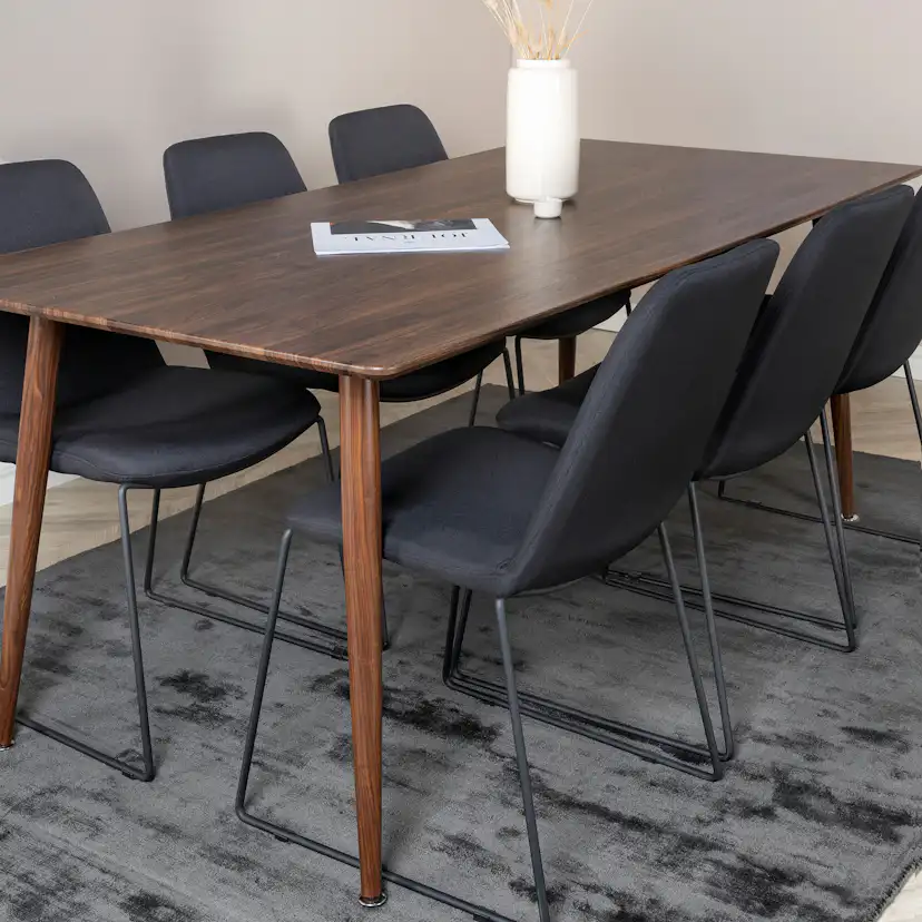 Matgrupp Venture Home Pobbie med 6 Muscot Stolar Polyestertyg