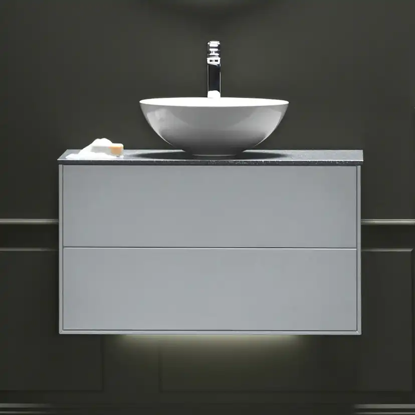 Underbelysning Hafa Store 430 Matt Aluminium Badrumslampa