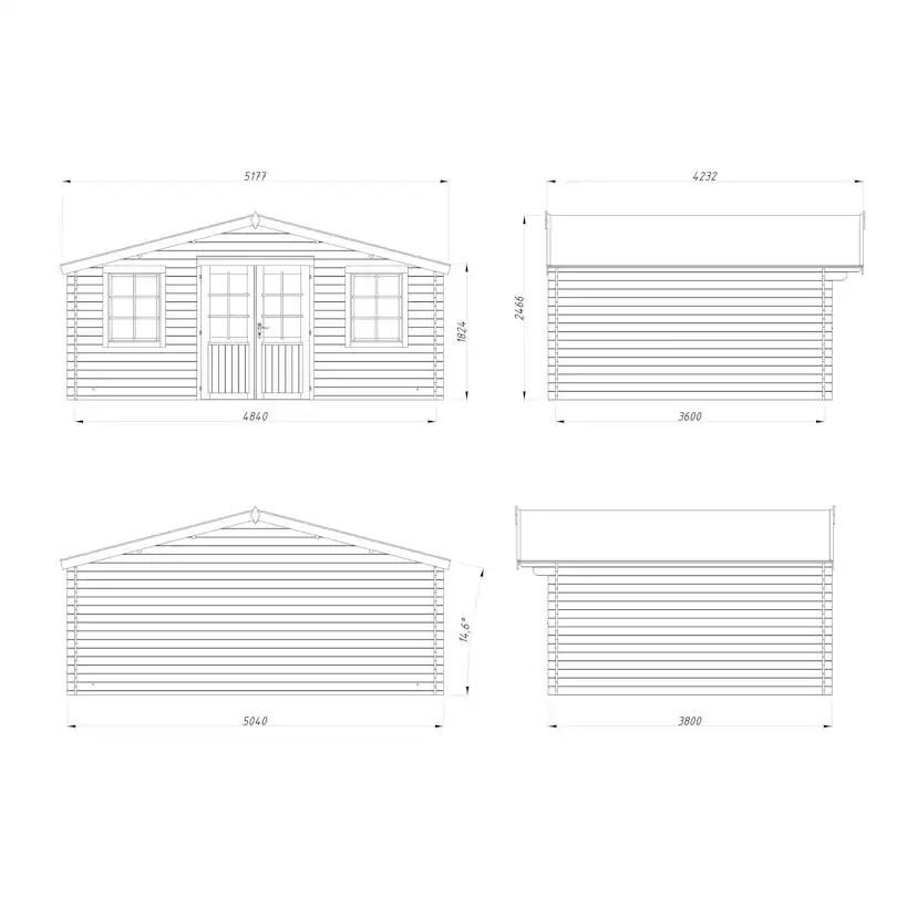 Klara 17,0 m2 Brun dippad