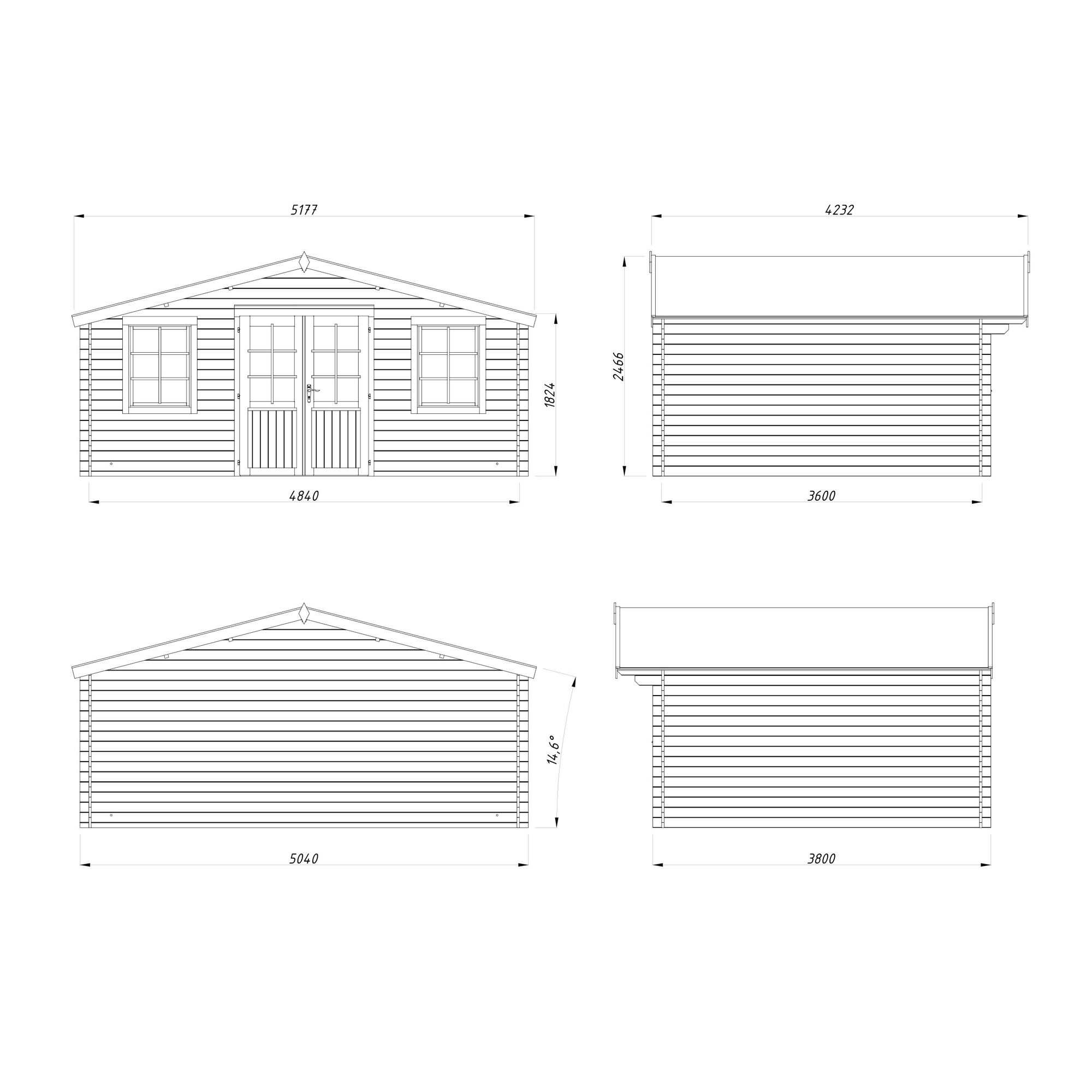 Stuga Palmako Klara 17,4 m2