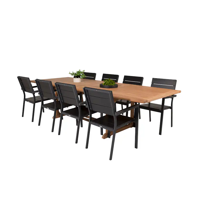 Matgrupp Venture Home Kiara 195/295 med 8 Lova Stolar