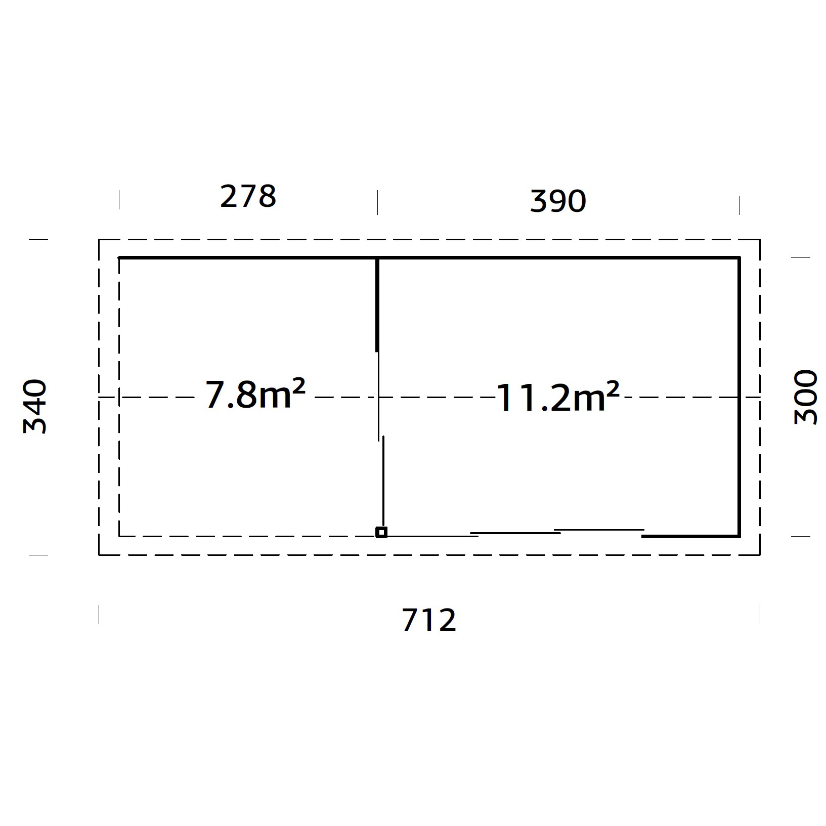 Amanda 11,2+7,8 m2 Slide Plus WTDIP Impregnerad transparent, Pro 2-lagers glas