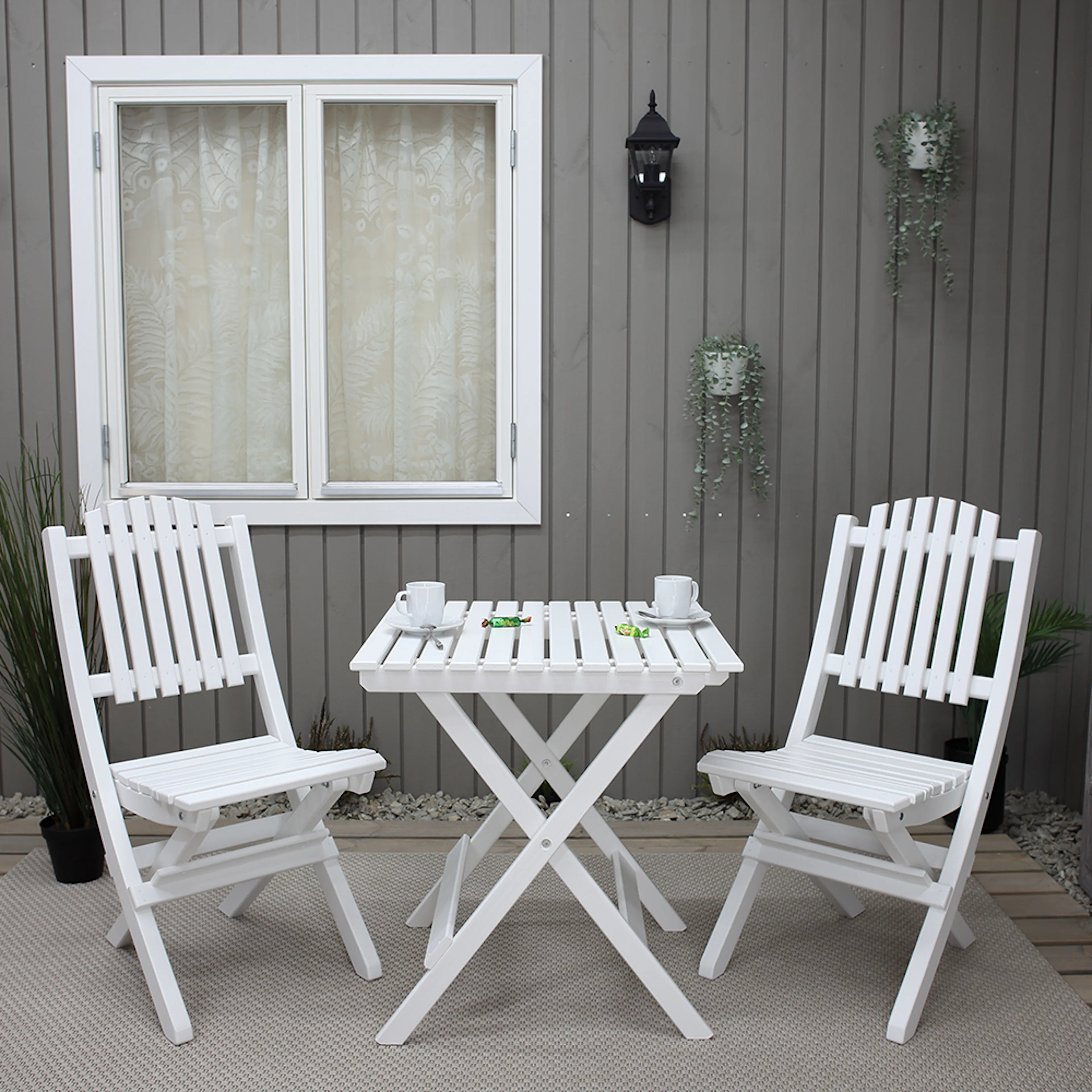 Caféset Baltic Garden Wilma Bord med 2 Visby Stolar