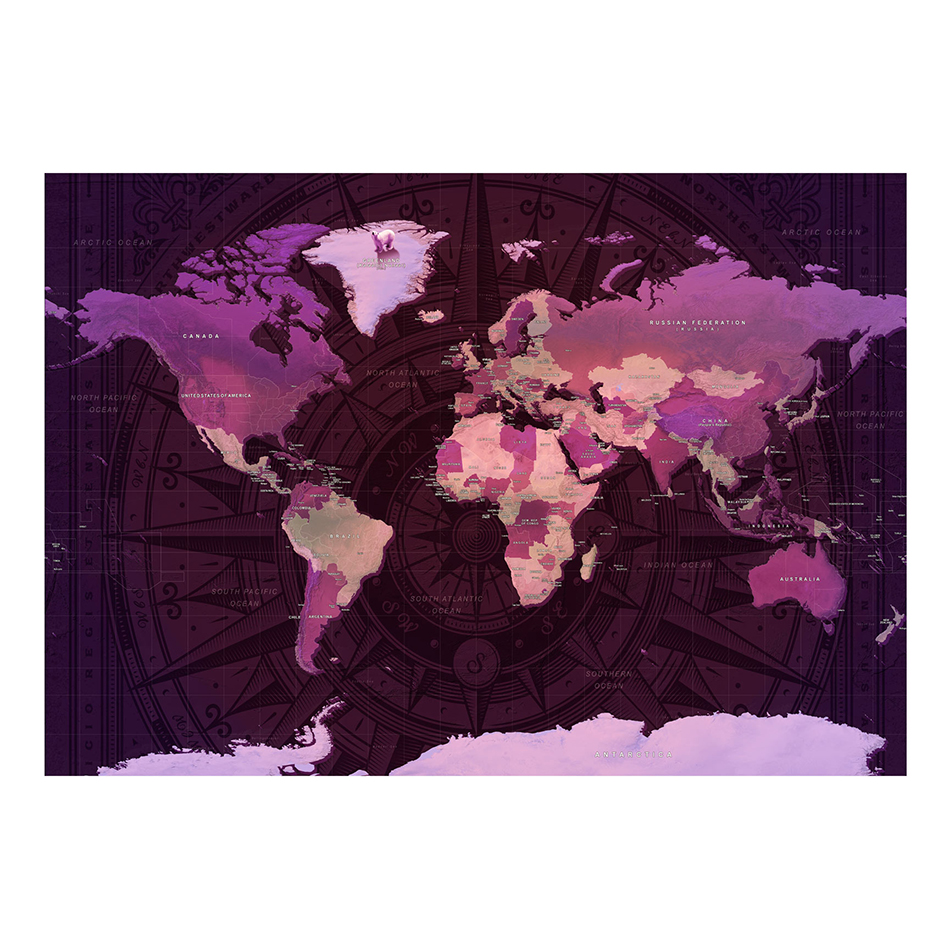 Fototapet Arkiio Purple World Map