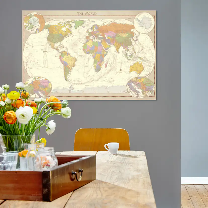 Tavla Arkiio Cream World Map