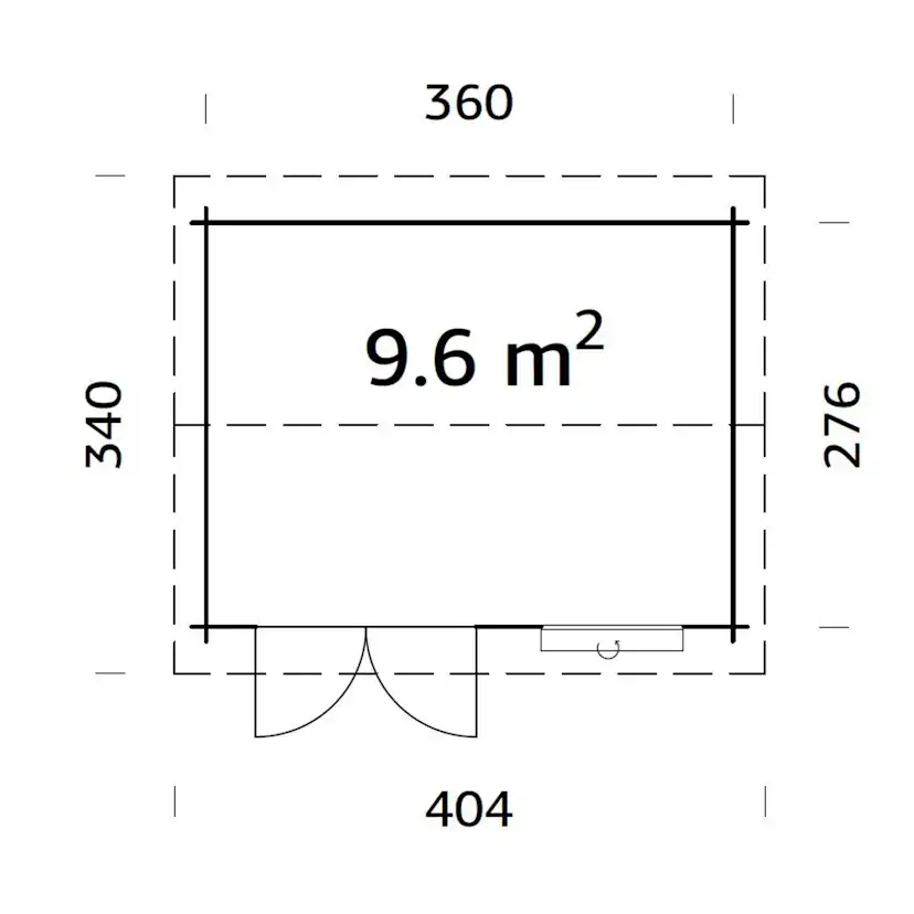 Stuga Palmako Iris 9,6 m2
