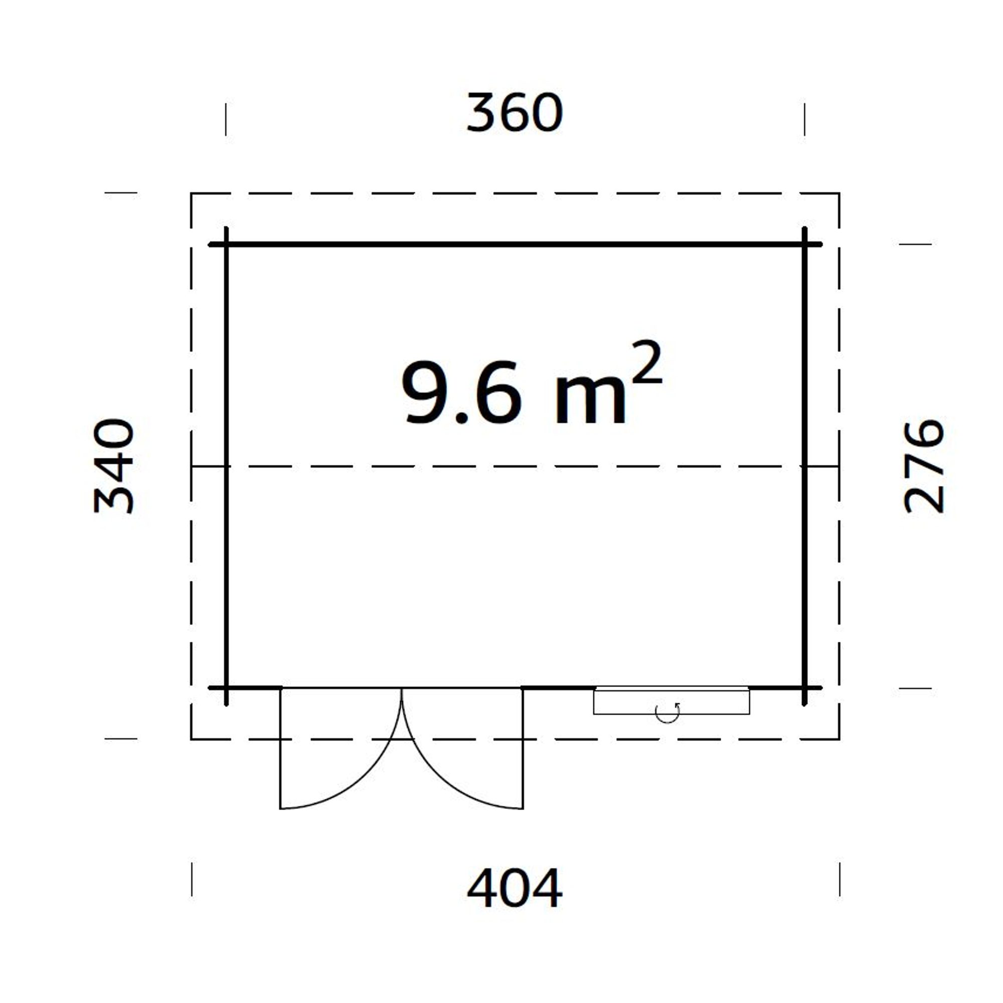 Iris 9,6 m2 Brun dippad