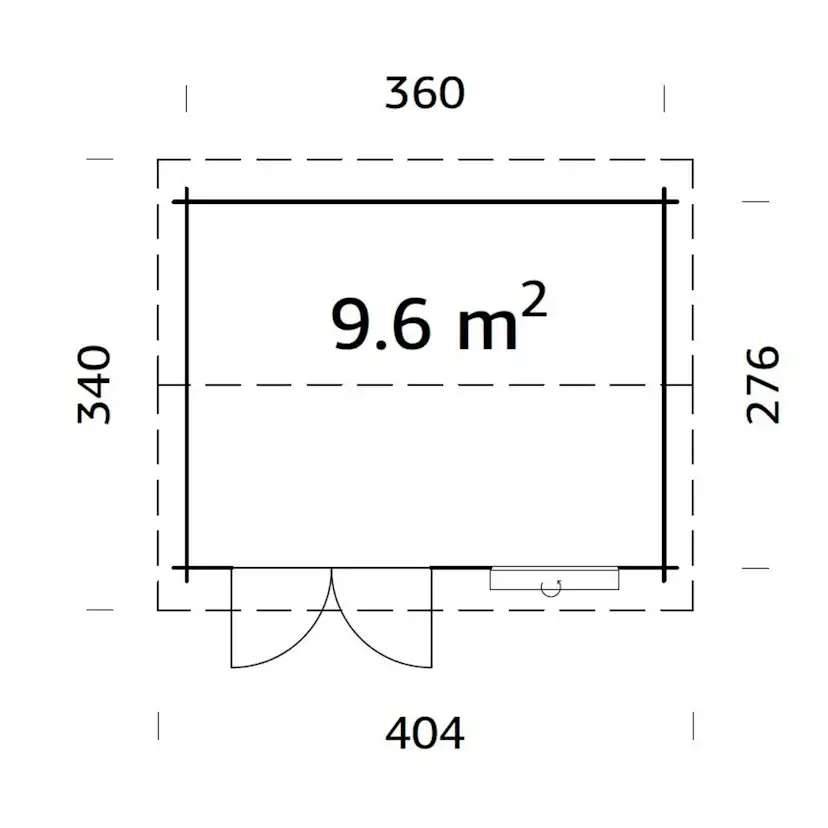 Iris 9,6 m2 Brun dippad