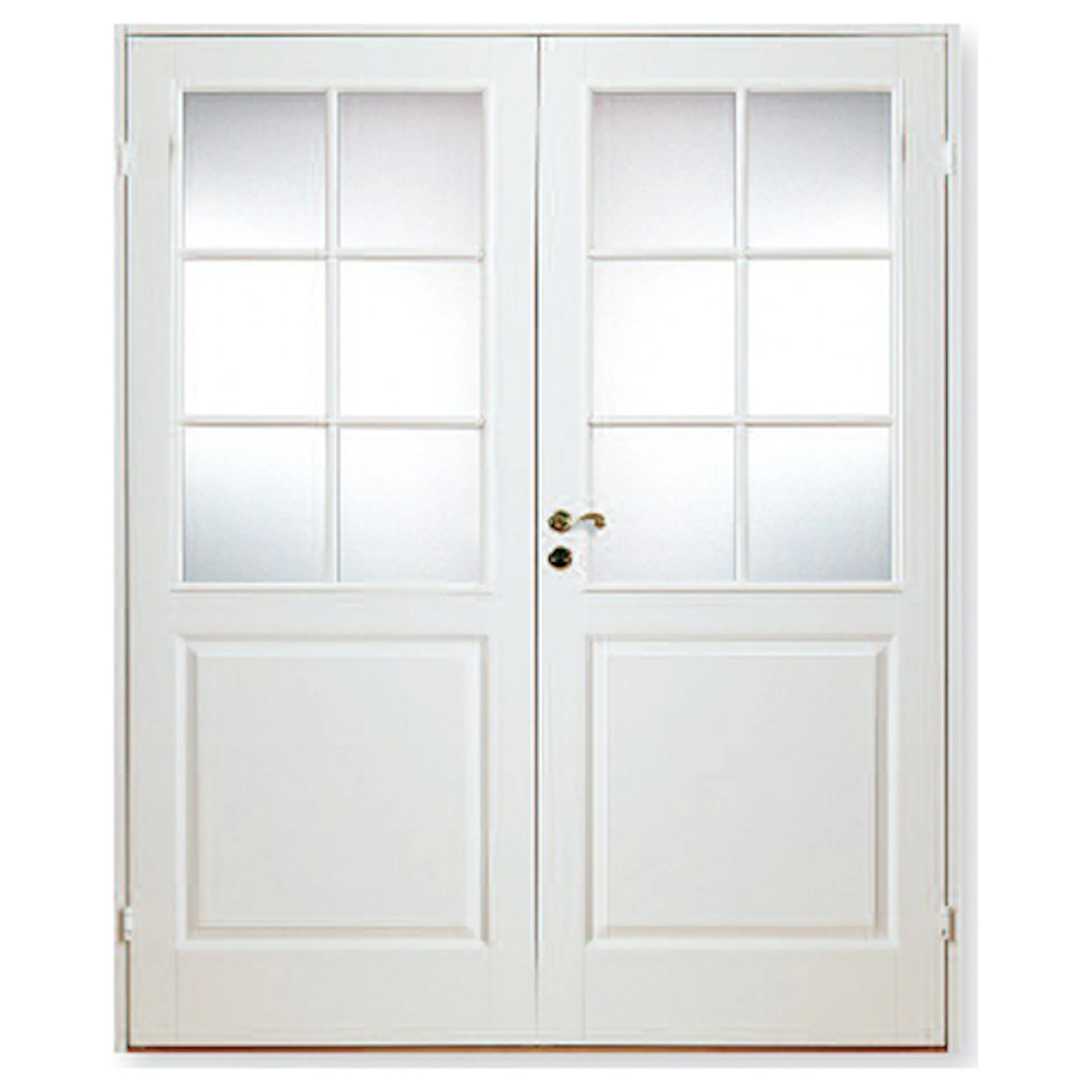 Parinnerdörr Formpr. 3 SP12 Klarglas Lätt Vit 153x210 BxH: 153x210 cm