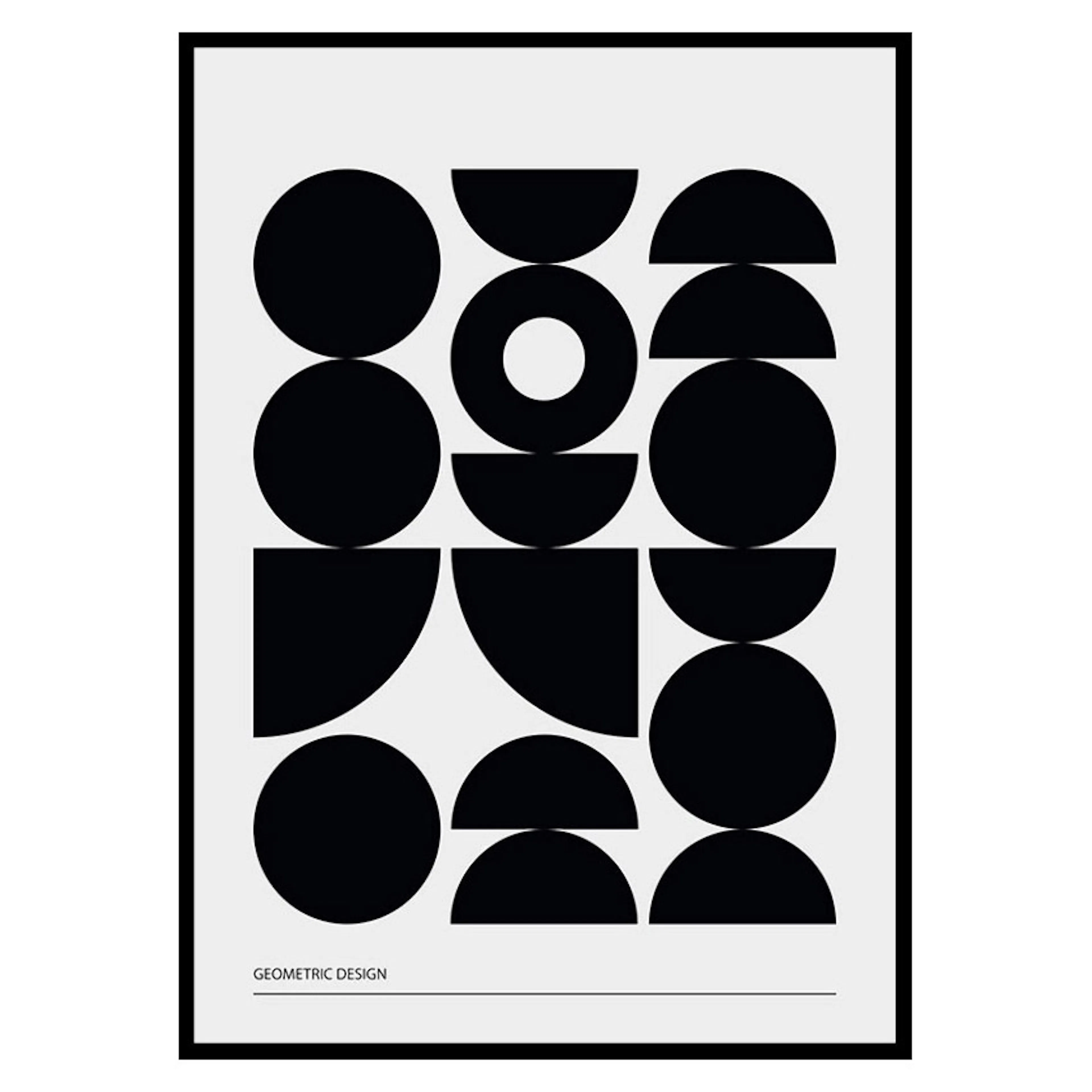 Poster Gallerix Geometric Graphic Black No1