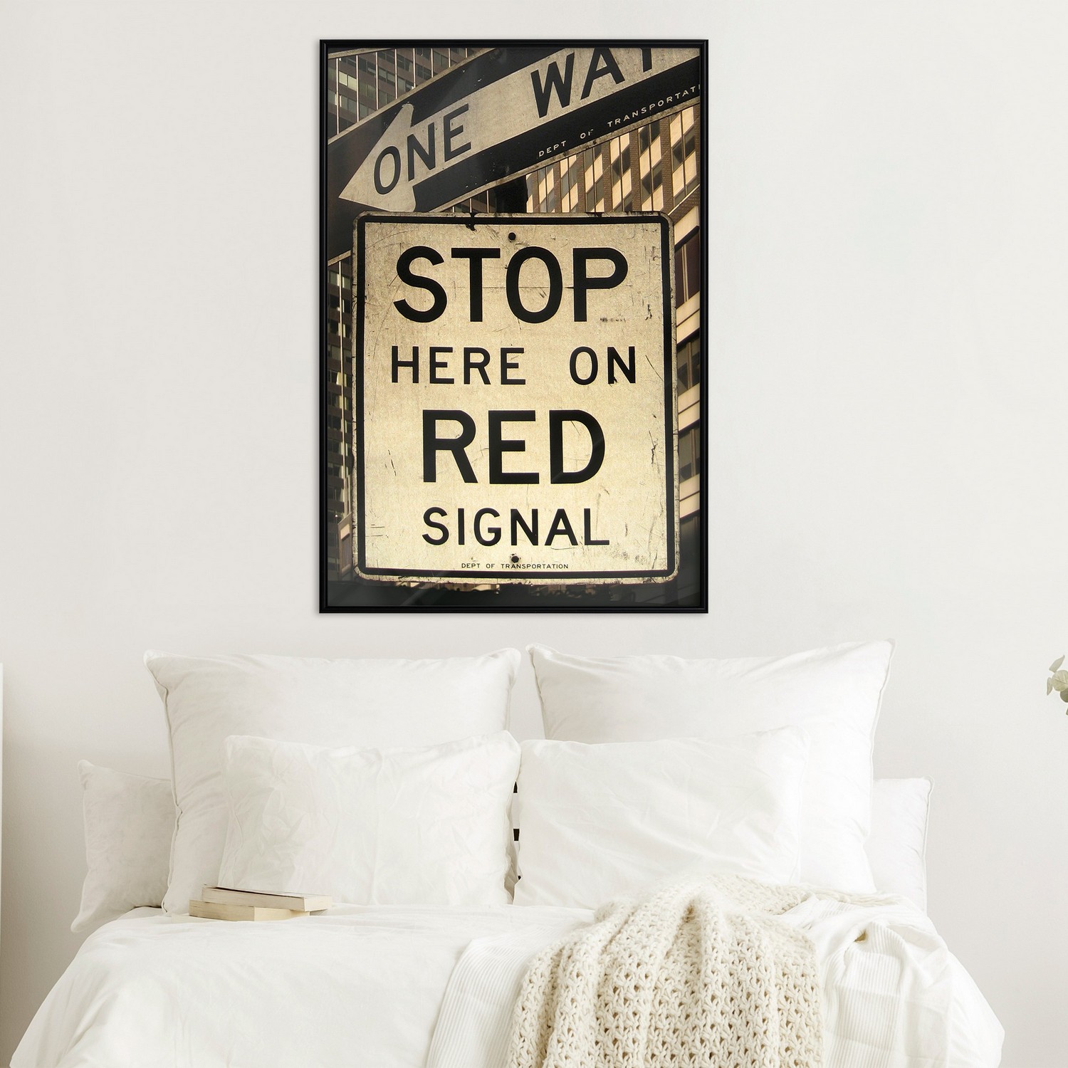Affisch - Road Signs [Poster] 40x60 Svart ram, 40x60 cm